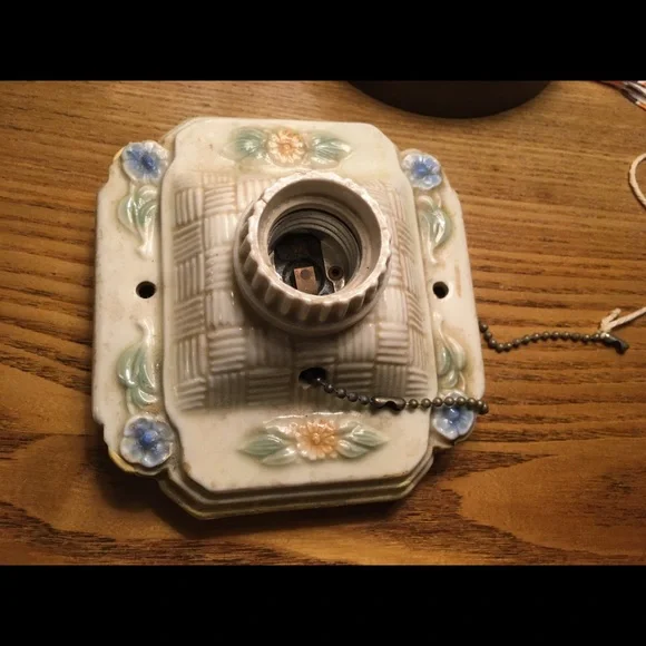 Vintage Art Deco flush mount ceiling light 1930s? light fixture - Picture 11 of 16